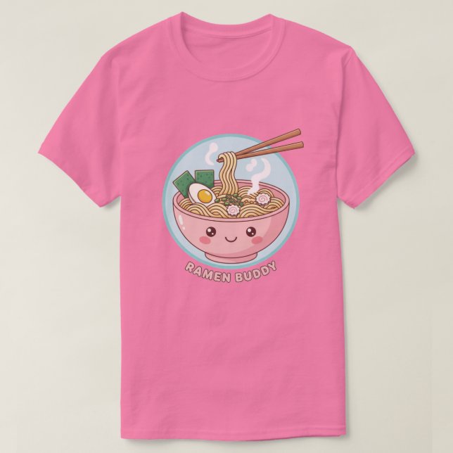 Kawaii Ramen Buddy T Shirt (Design framsida)