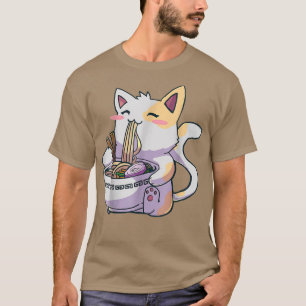 Kawaii Ramen Cat Anime Jape Food T Shirt