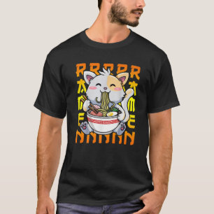 Kawaii Ramen Cute Anime Otaku Cat Neko Japanskt nr T Shirt