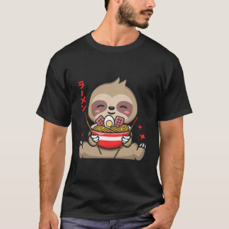 Kawaii Ramen Cute Anime Sloth Japanska Noodles Kid T Shirt