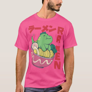 Kawaii Ramen Dinosaur T Shirt
