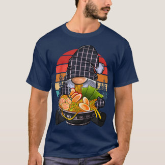 Kawaii Ramen Gnome, Japanska Neko Noodle Funny Ani T Shirt