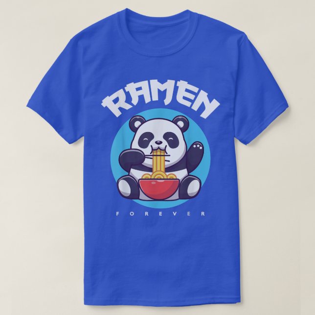Kawaii Ramen Japansk Anime Noodles Cute Panda Noo T Shirt (Design framsida)