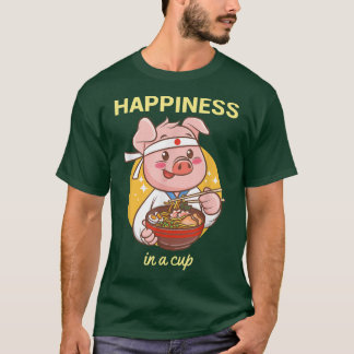 Kawaii Ramen Japansk Anime Noodles Cute Piglet No. T Shirt