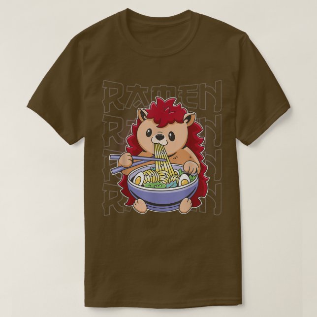 Kawaii Ramen Japansk Anime Noodles Cute Shiba Inu T Shirt (Design framsida)