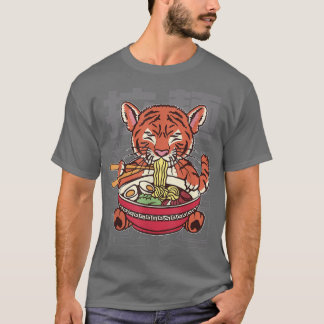 Kawaii Ramen Japansk Anime Noodles Cute Tiger Noo T Shirt