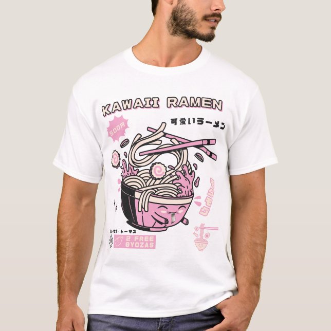 Kawaii Ramen T Shirt (Framsida)