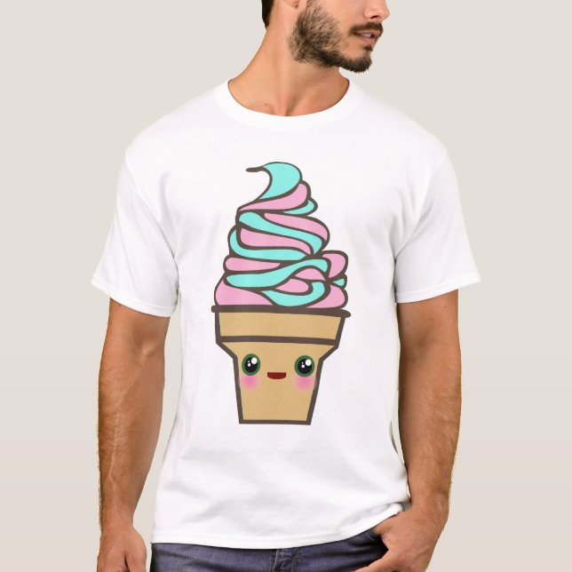 Kawaii Rave Ice Cream Cone Tee (Framsida)