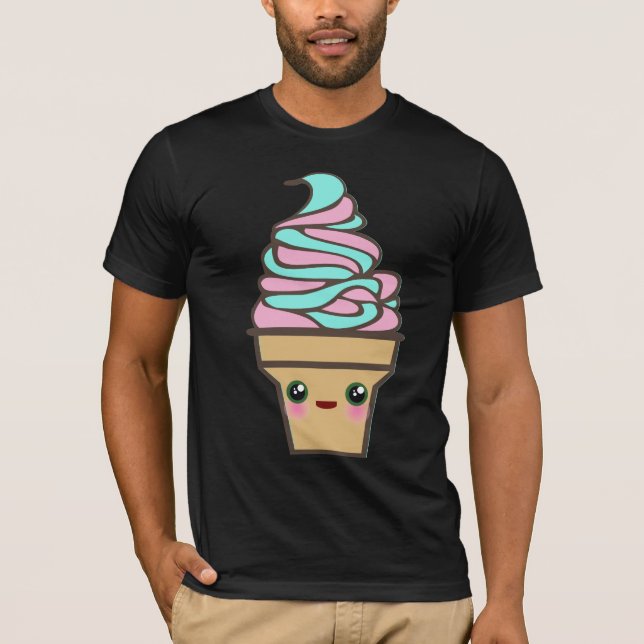 Kawaii Rave Ice Cream Cone Tee Shirt (Framsida)