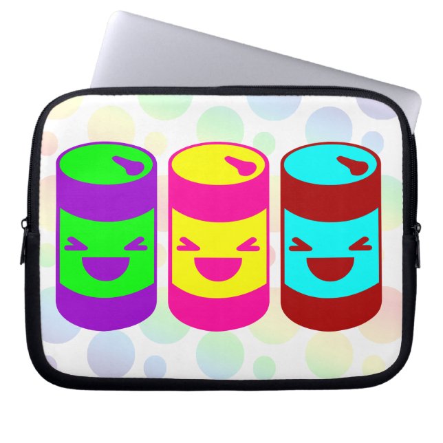 Kawaii Rave Läsk Soda Bubblor Laptop Sleeve (Framsidan)