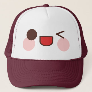 Kawaii Rave Winky Ansikte Truckerkeps