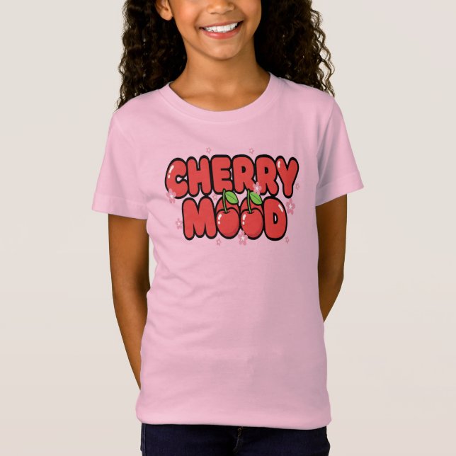 Kawaii Red Cherry Vibes Cute Girly Aesthetic T Shirt (Framsida)