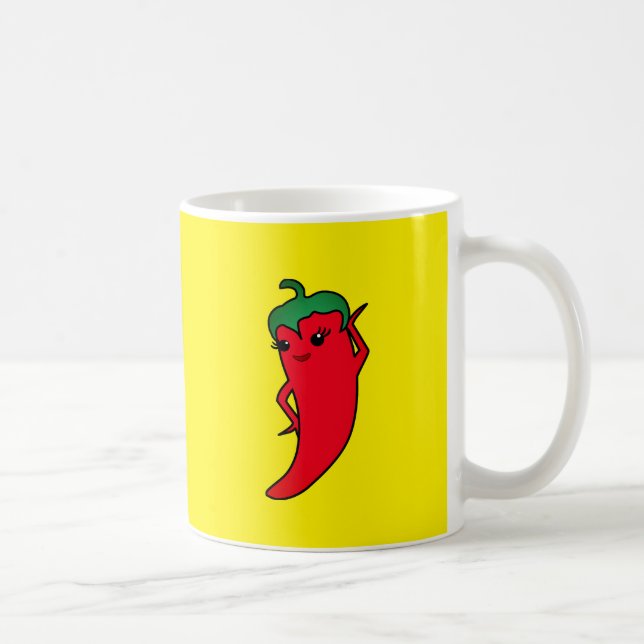 Kawaii Red Hot Pepper Diva Kaffemugg (Höger)