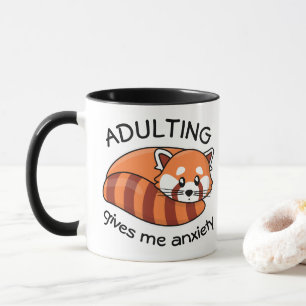 Kawaii Red Panda: Adulting ge me Oroad Mugg