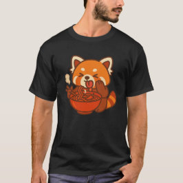 Kawaii Red Panda Slurping Ramen - Spicy Noodle T Shirt