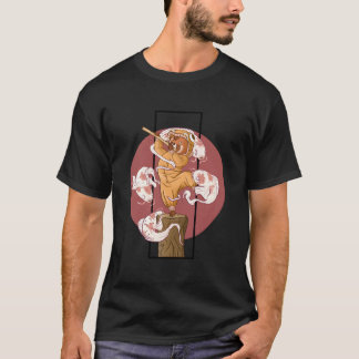 Kawaii Red Panda With Japanese Koi Ghosts T Shirt