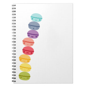 Kawaii regnbåge staplade Macarons Anteckningsbok