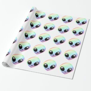 Kawaii regnbågefrämling presentpapper
