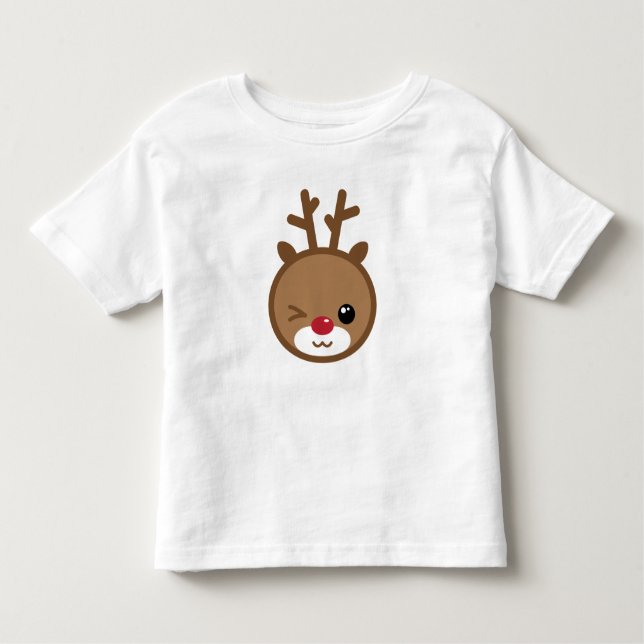 Kawaii Reindeer Barn Shirt T-shirt (Framsida)