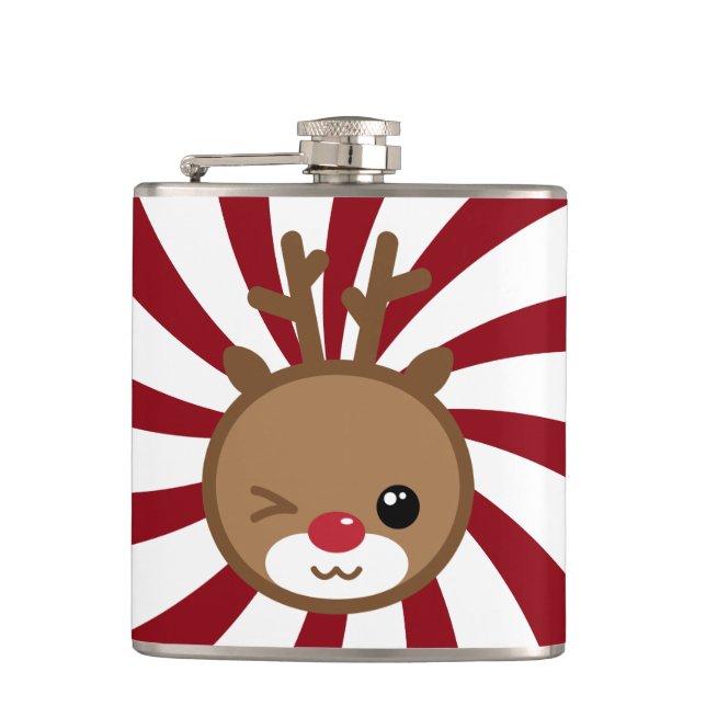 Kawaii Reindeer Flask Fickplunta (Framsidan)