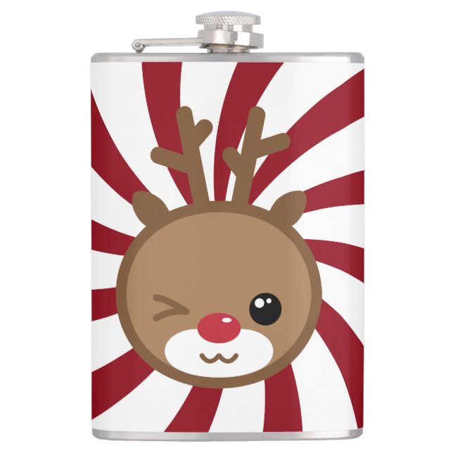 Kawaii Reindeer Flask Fickplunta (Framsidan)
