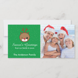 Kawaii Reindeer julfotoport Julkort