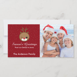 Kawaii Reindeer julfotoport Julkort