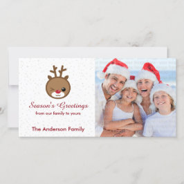 Kawaii Reindeer julfotoport Julkort