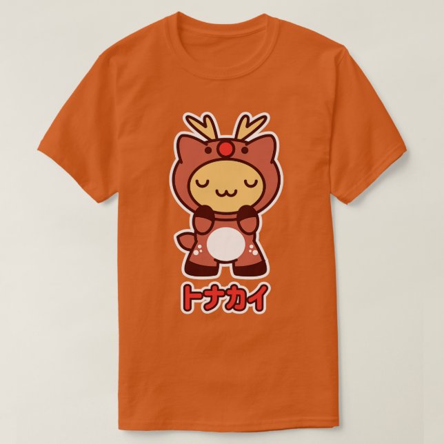 Kawaii Reindeer Kattunge T Shirt (Design framsida)