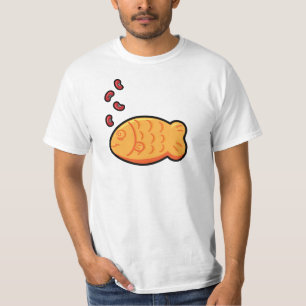 Kawaii röd bönaTaiyaki japan Fisk-formad tårta Tee