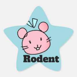 ☆ kawaii　Rodent☆ small animal☆ Stjärnformat Klistermärke