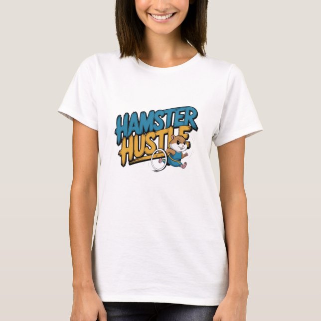 Kawaii Rodents: Cute Hamster Art T Shirt (Framsida)