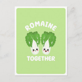  Kawaii romansalatpar Vegetarisk mat Puns  Vykort