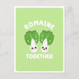  Kawaii romansallad par veggie mat skämt  Vykort