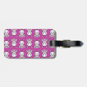 Kawaii Rosa Bunny Mönster Bagagebricka