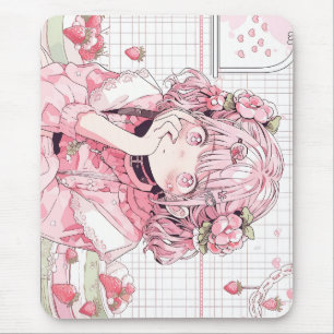 Kawaii Rosa Cafe Anime Girl Musmatta