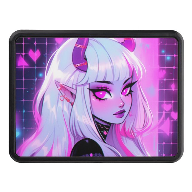 Kawaii Rosa Demon Girl Dragkroksskydd (Framsidan)