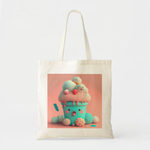Kawaii rosa gullig glass notebook tygkasse
