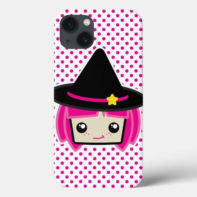 Kawaii Rosa Hjärn Witch iPad Air Case (Baksida)