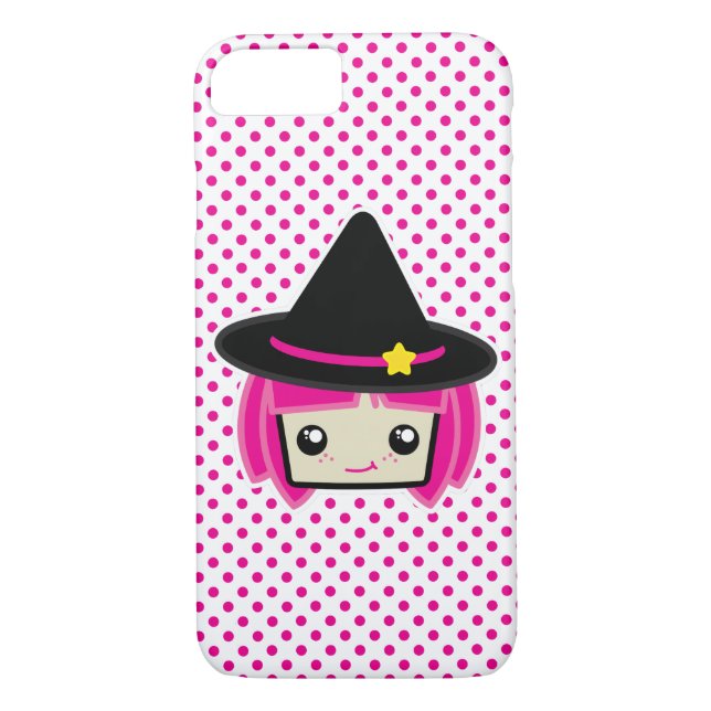 Kawaii Rosa Hjärn Witch iphone case Case-Mate iPhone Skal (Baksida)