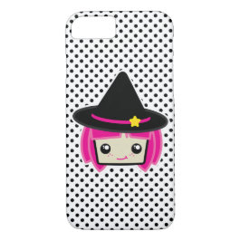 Kawaii Rosa Hjärn Witch iphone case