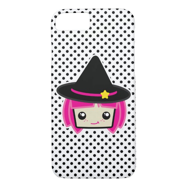 Kawaii Rosa Hjärn Witch iphone case Case-Mate iPhone Skal (Baksida)