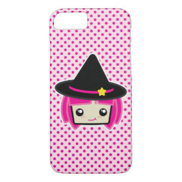 Kawaii Rosa Hjärn Witch iphone case