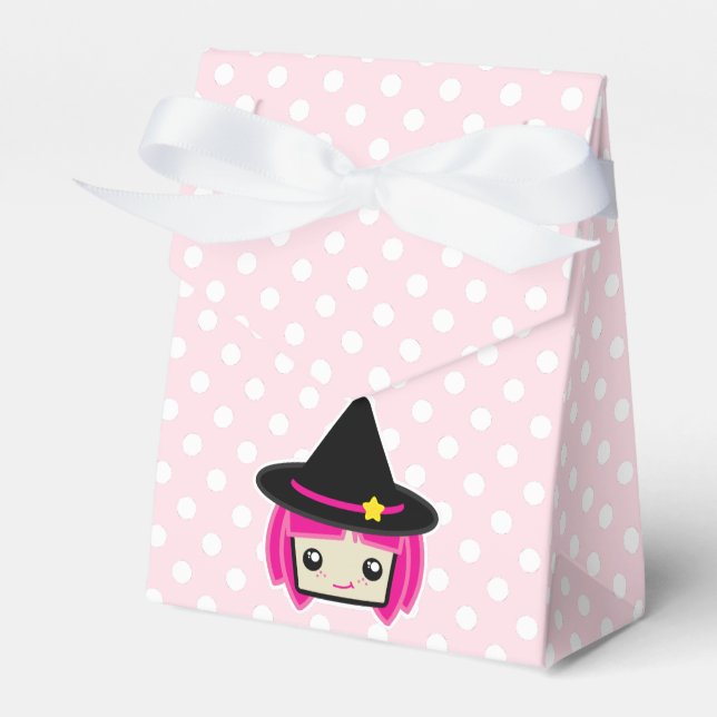 Kawaii Rosa Hjärt Witch Gift Box Presentaskar (Framsidan Sidan)