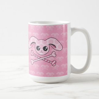 Kawaii rosa kaninskalle kaffemugg
