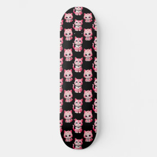 Kawaii Rosa Kattunge Design Mini Skateboard Bräda 18,5 Cm