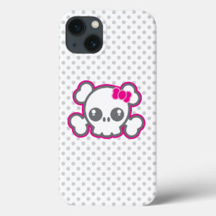 Kawaii Rosa Ribbon Skull iPad Case