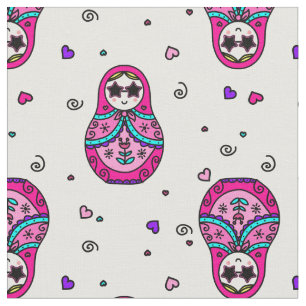 kawaii rosa Russian Doll Tyg