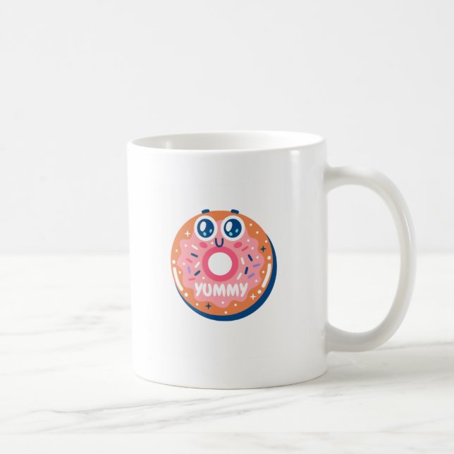 Kawaii Rosa Strössel Godis Donut Söt Tecknad Kaffemugg (Höger)