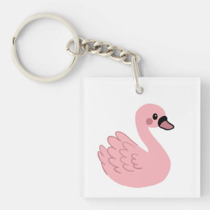 Kawaii Rosa Svan - Cute Tecknad Animal Design
